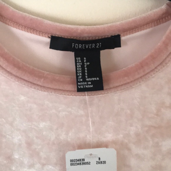 Forever 21 Light Pink Crushed Velvet Top - Picture 4 of 4